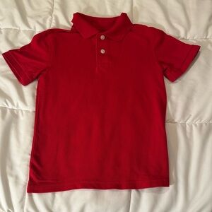 🌸 $3 if bundled - Cat & Jack Size Small 6 / 7 School Uniform Polo Shirt Red
